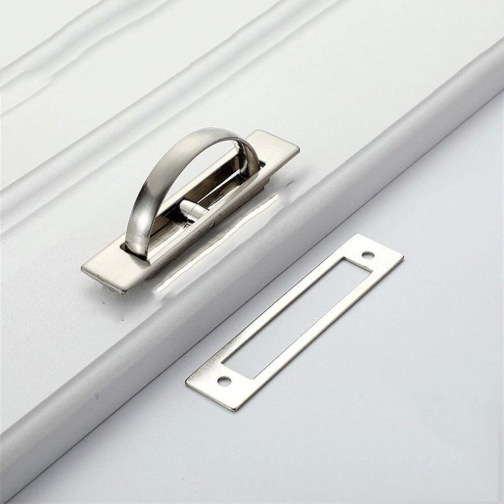 Modern Zinc Alloy Cabinet Handles 85Mm Silver With Plate, Hidden Recessed Drawer Pulls For Furniture 9330225184225