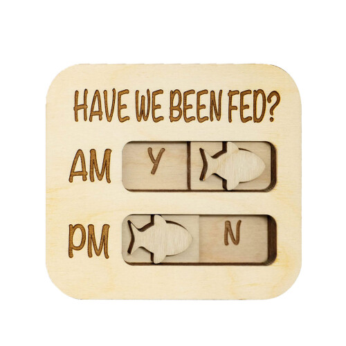 Wooden Feeding Schedule Reminder For Pet Bone Shaped Designs-N4