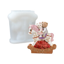Baking Mold Flexible Silicone Bear Rocking Horse Mold For Making