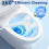 Long Handle Practical Toilet Bowl Brush with Disposable-60 6