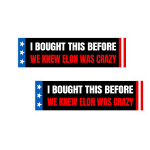 Funny Anti Elon Musk Bumper Sticker 2pcs Waterproof Vinyl Car Decal Humorous Gift for Drivers