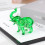 Crystal Elephant Figurines Handmade Glass Elephant Statue-Green 6