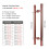 Double Sided Barn Door Handle Set, Brushed Aluminum Sliding Door Pull with Ergonomic Push Pull Design 2