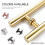 Double Sided Barn Door Handle Set, Brushed Aluminum Sliding Door Pull with Ergonomic Push Pull Design 4