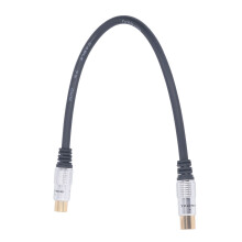TV 9.5mm Male-Female Coax Cable 30cm Gold-Plated