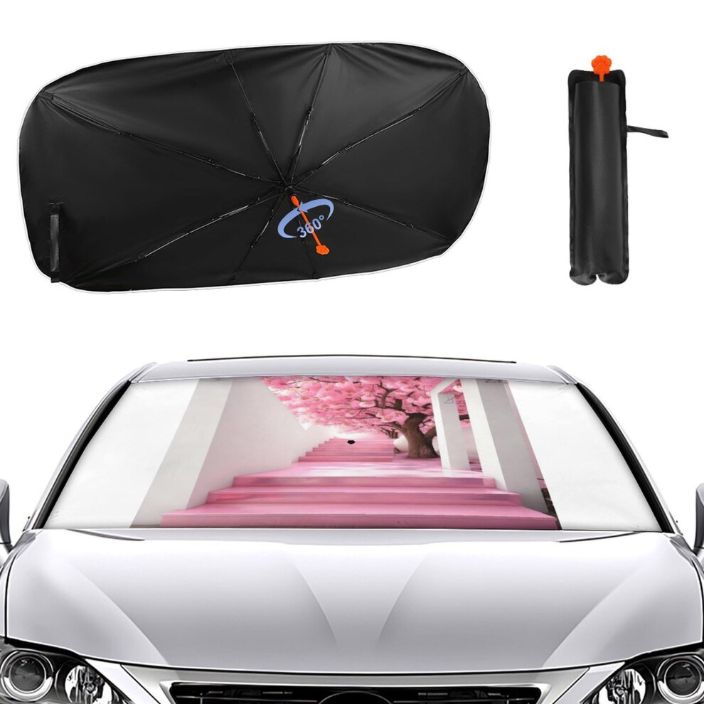 Car Windshield Sun Shade Umbrella 2024 Upgraded Uv Heat Reflection Foldable Sunshade For Sedan Suv Truck 9771547717362