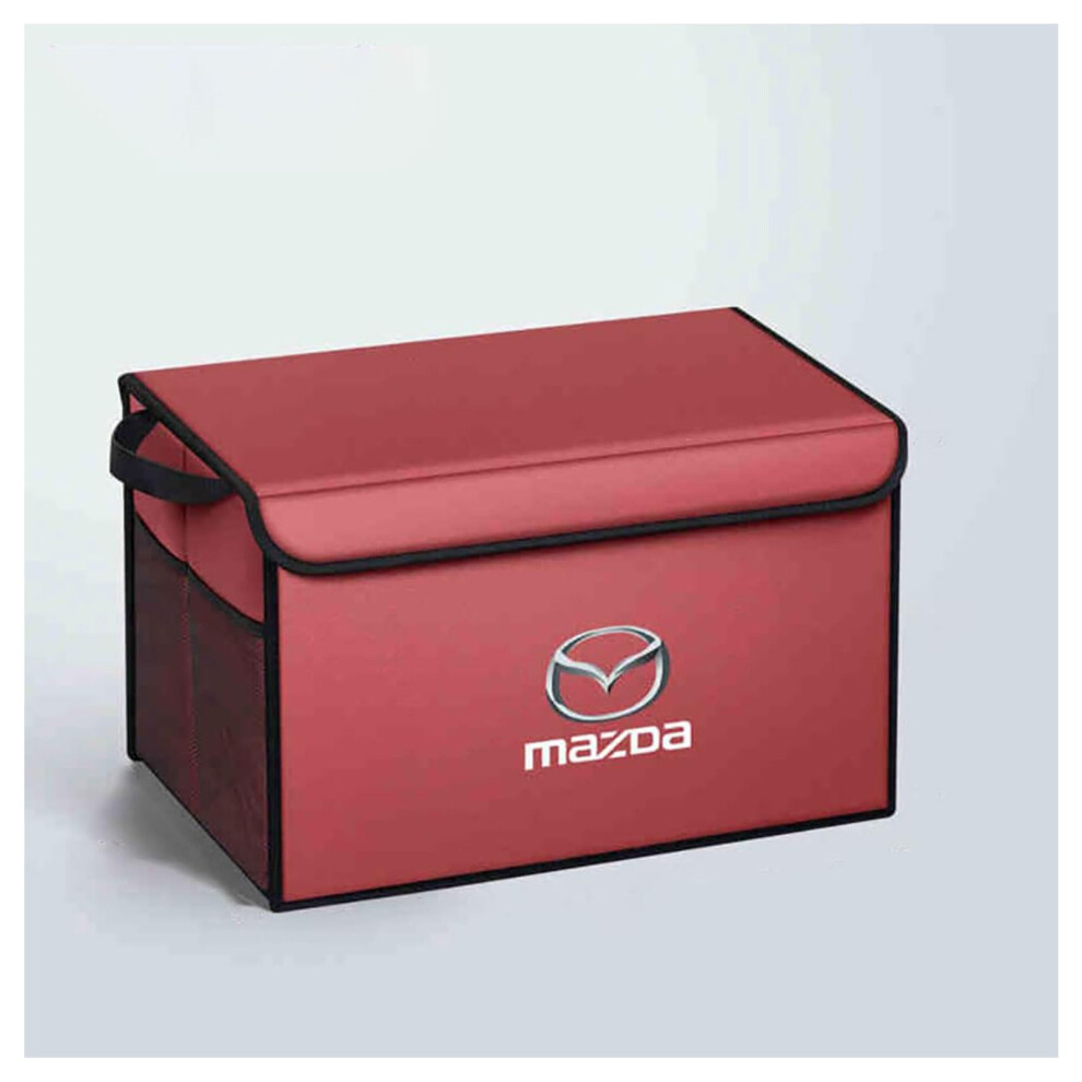 Foldable Leather Car Trunk Organizer With Lid For Mazda 6 20062017, Waterproof Multicompartment Storage Box 9092120343243
