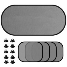 Car Window Sun Shade with UV Protection Mesh, Universal Fit for Side and Rear Windows, Easy Suction Install
