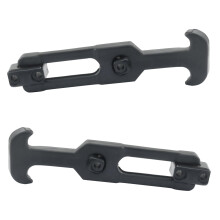 2 Pack Rubber Draw Latch 6.3 Inch T Handle Latch with Screws for Toolbox Boat Hatch Secure Closure Black