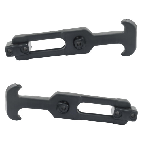 2 Pack Rubber Draw Latch 6.3 Inch T Handle Latch with Screws for Toolbox Boat Hatch Secure Closure Black