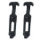 2 Pack Rubber Draw Latch 6.3 Inch T Handle Latch with Screws for Toolbox Boat Hatch Secure Closure Black 2