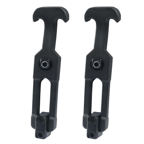 2 Pack Rubber Draw Latch 6.3 Inch T Handle Latch with Screws for Toolbox Boat Hatch Secure Closure Black 1