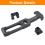 2 Pack Rubber Draw Latch 6.3 Inch T Handle Latch with Screws for Toolbox Boat Hatch Secure Closure Black 4