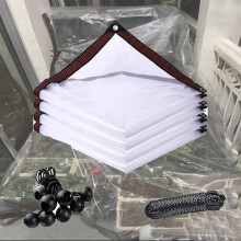 11x11 Clear Heavy Duty Tarp Waterproof PVC Tarpaulin with Grommets for Greenhouse Patio and Garden