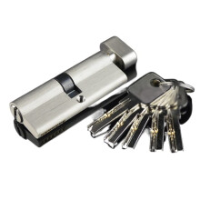 Euro Profile Door Lock Cylinder 55mm Brass AntiDrill Security Core with 5 Keys for Bedroom Doors