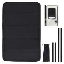 Magnetic RV Blackout Door Window Shade, NoDrill Foldable Cover for Camper Privacy and UV Protection