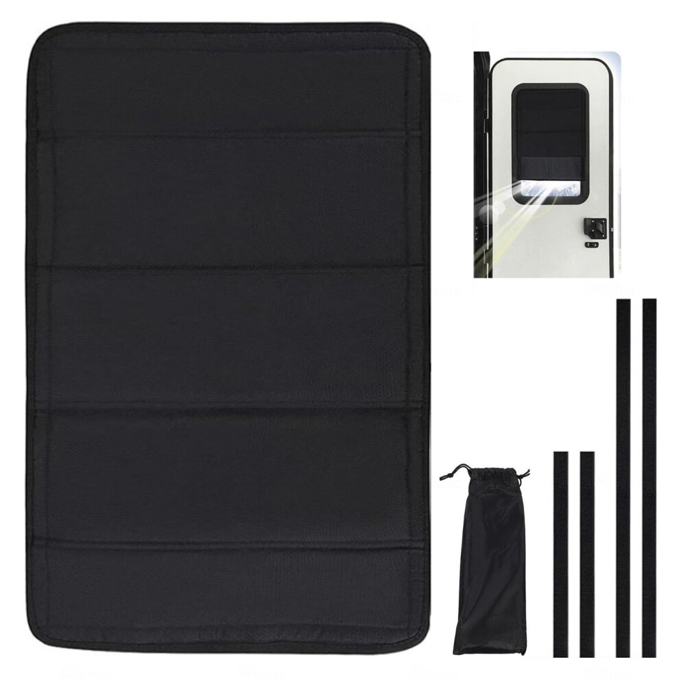 Magnetic Rv Blackout Door Window Shade, Nodrill Foldable Cover For Camper Privacy And Uv Protection 9073542863588