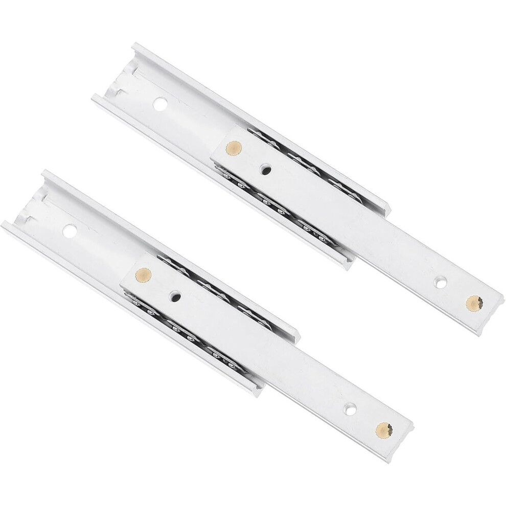 2 Pcs Mini Aluminum Alloy Drawer Slides 10Cm Full Extension Smooth Quiet Glide For Cabinets 9073542863649