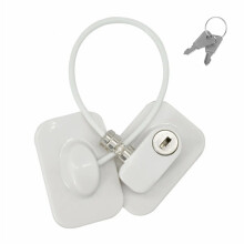 Window Restrictor Lock for Child Safety, NoDrill Key Cabinet Latch and Sliding Door Limiter 1Pcs White