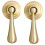Brass Cabinet Knobs with Gold Antique Finish, Solid Brass Tear Drop Drawer Pulls for Kitchen Dresser (2pcs) 1