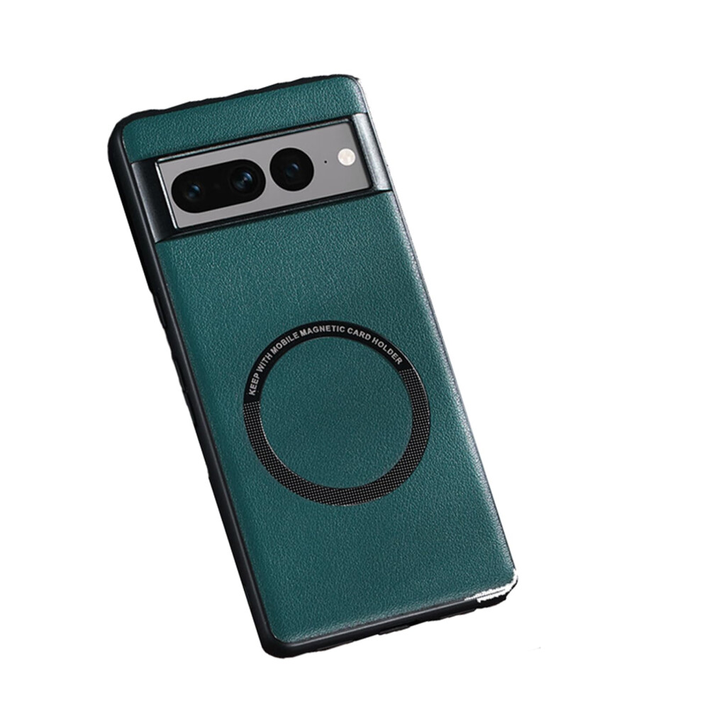 Case For Pixel 9 Pro Leather Magsafe Compatible Slim Shockproof Antifingerprint Cover Green 9092120343748