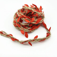 Red Hemp Cord 4mm Durable Braided Rope for Crafts Home and Wedding Decor 2 Yards Natural Jute Twine