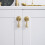 Brass Cabinet Knobs with Gold Antique Finish, Solid Brass Tear Drop Drawer Pulls for Kitchen Dresser (2pcs) 3