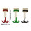 Under Cabinet Rotatable Hook 360 Foldable SelfAdhesive Utensil Holder SpaceSaving Organizer Red 2