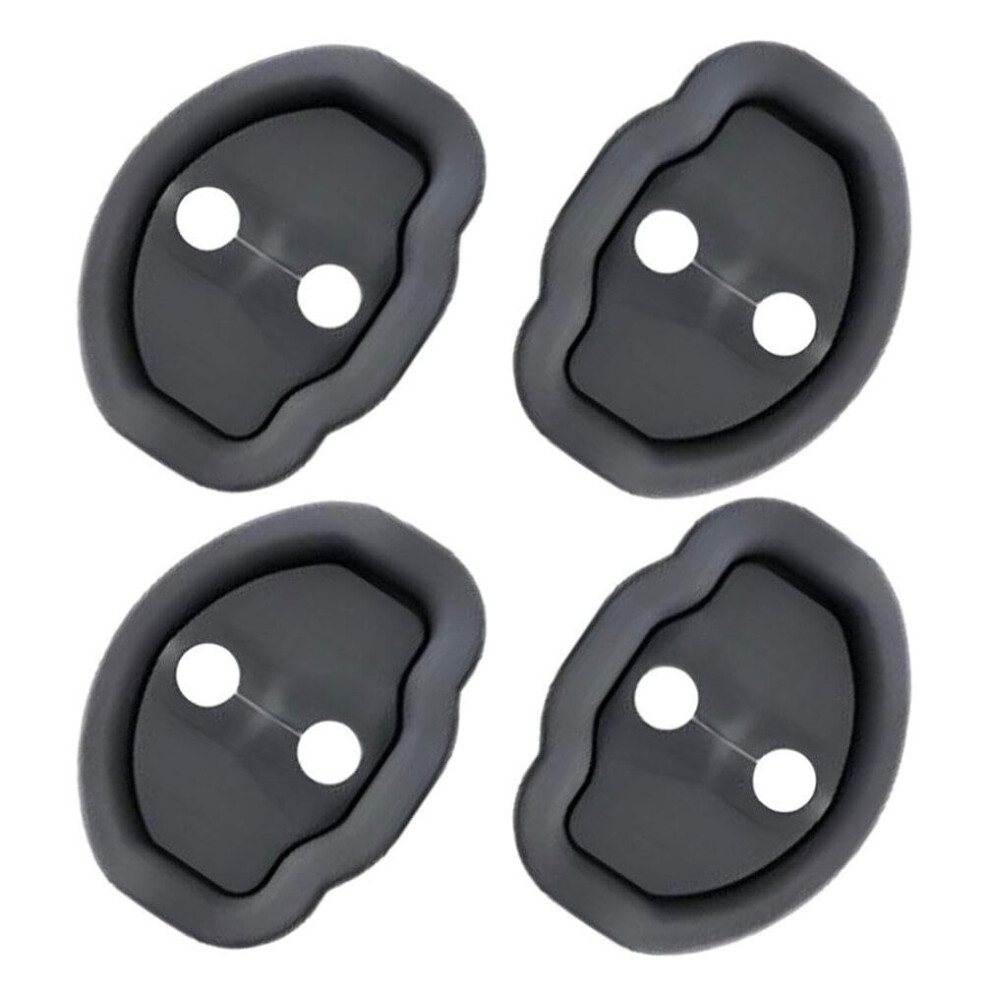 4Pcs Car Door Latch Cover Silicone Door Lock Protector ScratchâResistant Noise Reduction Cushion Pads 9330225185178