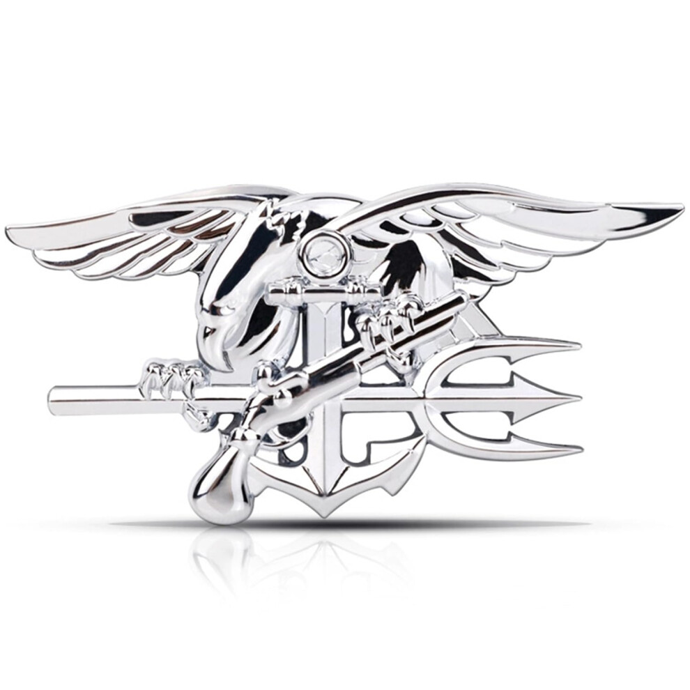 3D Metal Car Emblem Sticker, Silvery Chrome Finish, Weatherresistant And Easy Install 9073542863823