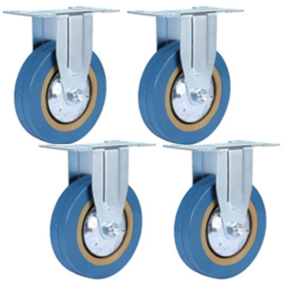 Heavy Duty Swivel Caster Wheels Set Of 4, 5 Inch Rubber Furniture Casters With Dual Brake, Silent NonâMarking 360 Rotation, 600Â¯Lbs Load Capacity 9330225185246