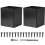 Mailbox Post Base Cover Kit 2 Sets, Adjustable Iron Protector for 3.3–6 Inch Square Posts, Weather‑Resistant Durable Finish 1