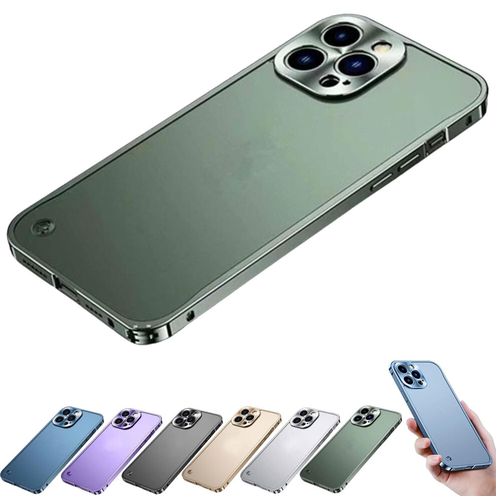 Shockproof Metal Bumper Case For Iphone 15 Pro Max, Matte Translucent Aluminum Cover, Slim Precision Fit 9330225185406
