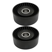 Set of 2 Idler Pulley Pair for Grand Vitara 0913 and Ram 1500 1418, Durable Flat Design, Smooth Power Transfer