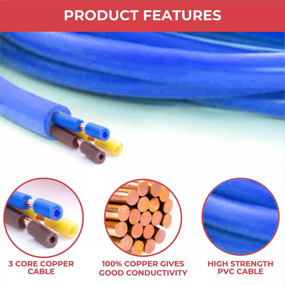 25M Waterproof Camping Caravan Motorhome Electric Mains Hook Up Cable