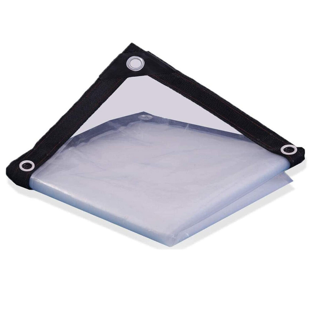 Clear Waterproof Tarpaulin 4X5m Transparent Plastic Tarp With Heavyduty Grommets For Garden Patio Greenhouse 9330225185529