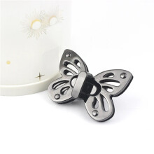 Gun Metal Turn Lock Clasp for Handbag Purse, Durable Zinc Alloy Secure Bag Lock 1Pcs