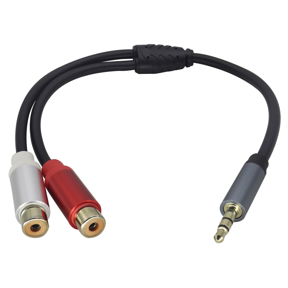 3.5Mm To Rca Audio Cable 30Cm, Dual Rca Stereo Output, Goldplated Connectors, Universal Compatibility 9771547718543