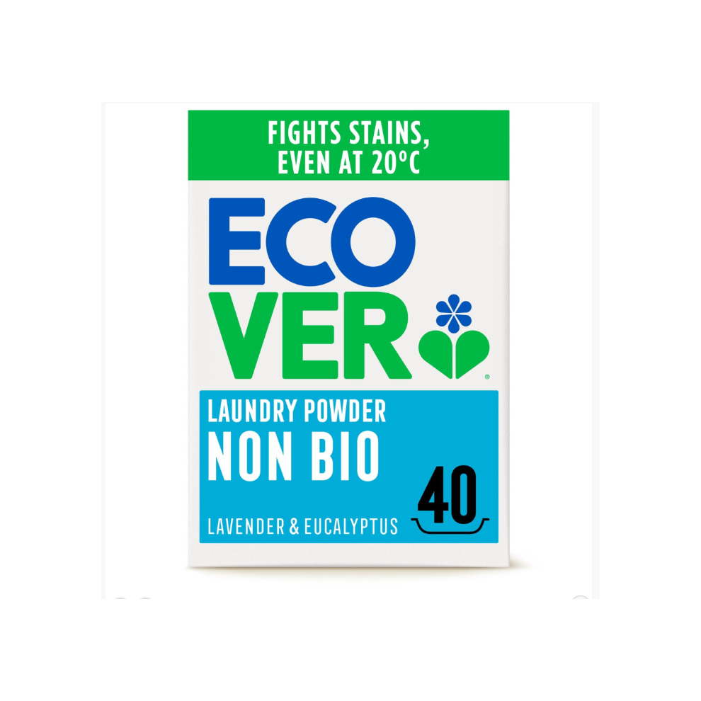 Ecover Non-Bio Laundry Detergent Powder 3Kg 40 Wash Eucalyptus Scent Lavender