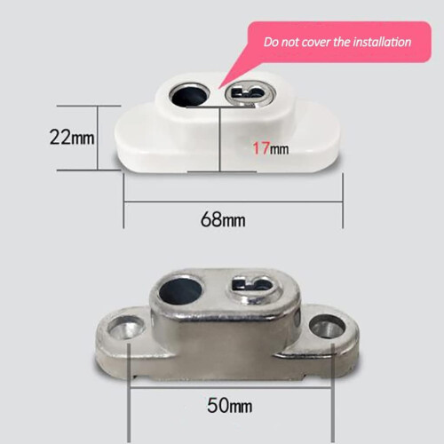 Lockable Window Restrictor Lock with Key for Child Safety, Durable Metal Security Lock (3 Styles) 2
