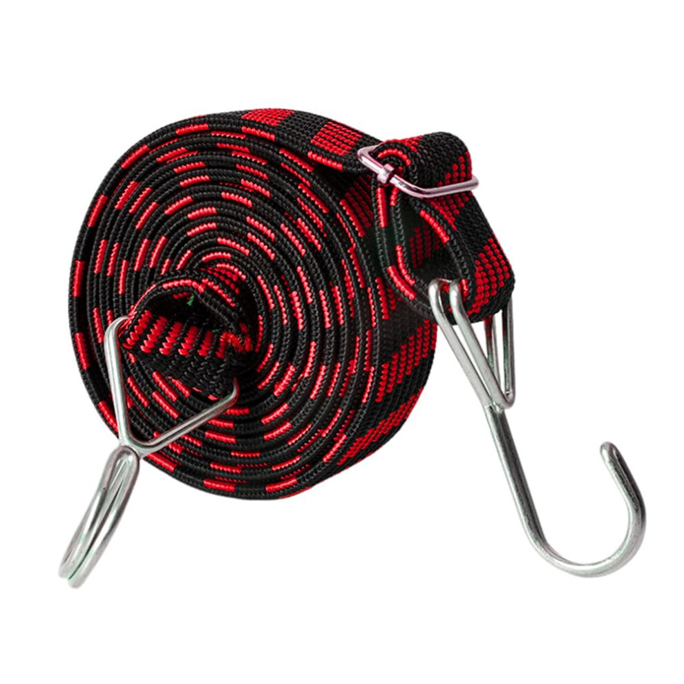 Heavy Duty Adjustable Bungee Cords With Hooks, Flat Elastic Tie Down Straps For Camping, Luggage, Cargo 9073542864615