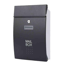 Wall Mount Locking Mailbox with Secure Keyed Lock, Rustproof Steel, Large Capacity, European Design
