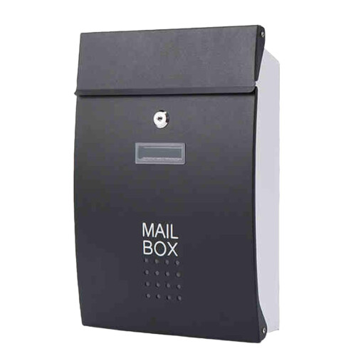 Wall Mount Locking Mailbox with Secure Keyed Lock, Rustproof Steel, Large Capacity, European Design