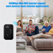 Répéteur WiFi Sans Fil 300 Mbps, Amplificateur de Réseau WiFi, Routeur, Extension de Signal WiFi, Prise UE