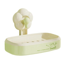 No Drill Bathroom Soap Holder Waterproof ABS Wall Mounted Dish for Renters Green Easy Install