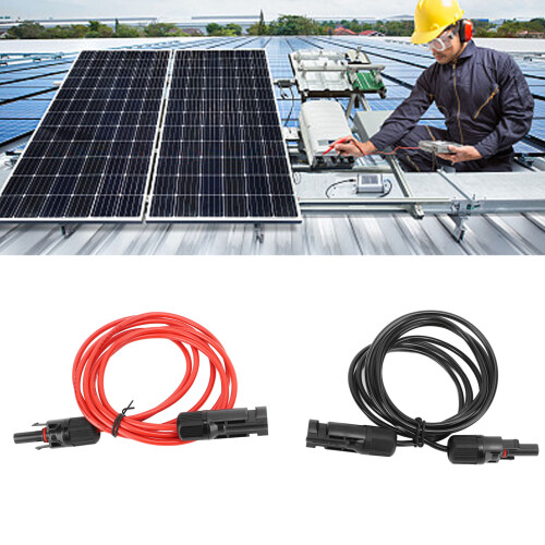 12AWG Solar Panel Extension Cable Australia 2m 6.6ft Red & Black Terminals 2