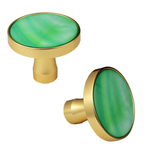 Mother of Pearl Cabinet Knobs and Abalone Shell Drawer Pulls, Elegant Gold Handle, Decorative Hardware Set
