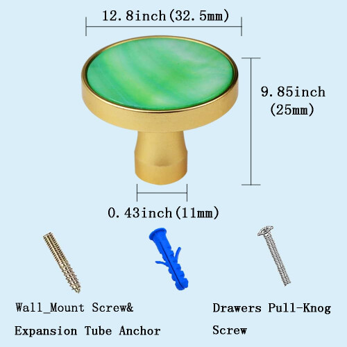 Mother of Pearl Cabinet Knobs and Abalone Shell Drawer Pulls, Elegant Gold Handle, Decorative Hardware Set 2