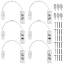 6PCS Window Restrictor Locks with Keys, Child Safety Window Locks for AntiTheft and Ventilation