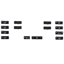 14 Button Key Cap Car Air Conditioner a / C Control Panel Button Key Cover for E39 E53 525I 530I 540I M5 X5